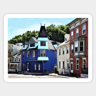 Jim Thorpe PA - Street With Blue Building Sticker